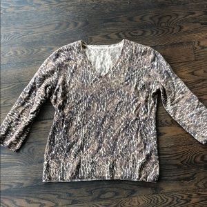 Leopard cashmere vintage sweater.